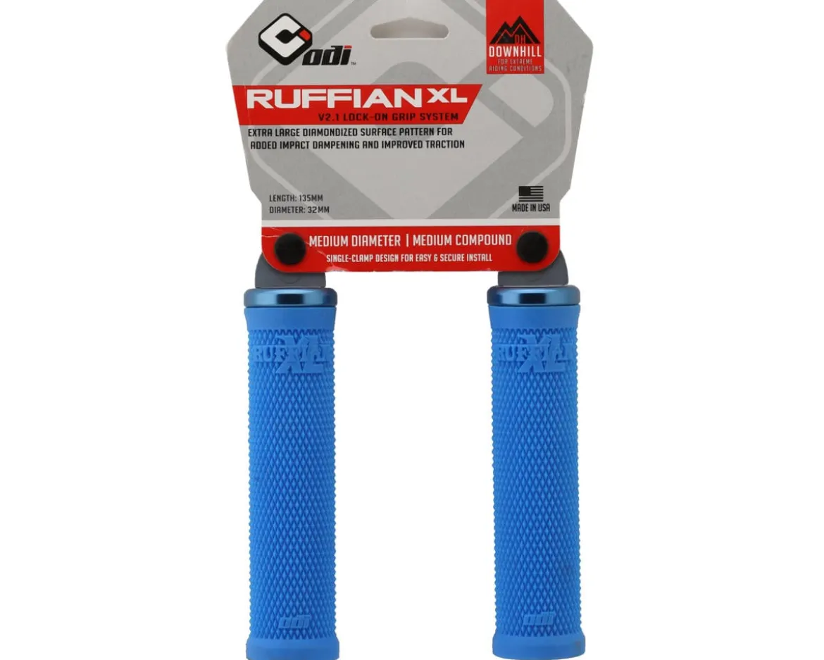ODI Ruffian XL V2.1 Lock-On Grips (Blue) (135mm)
