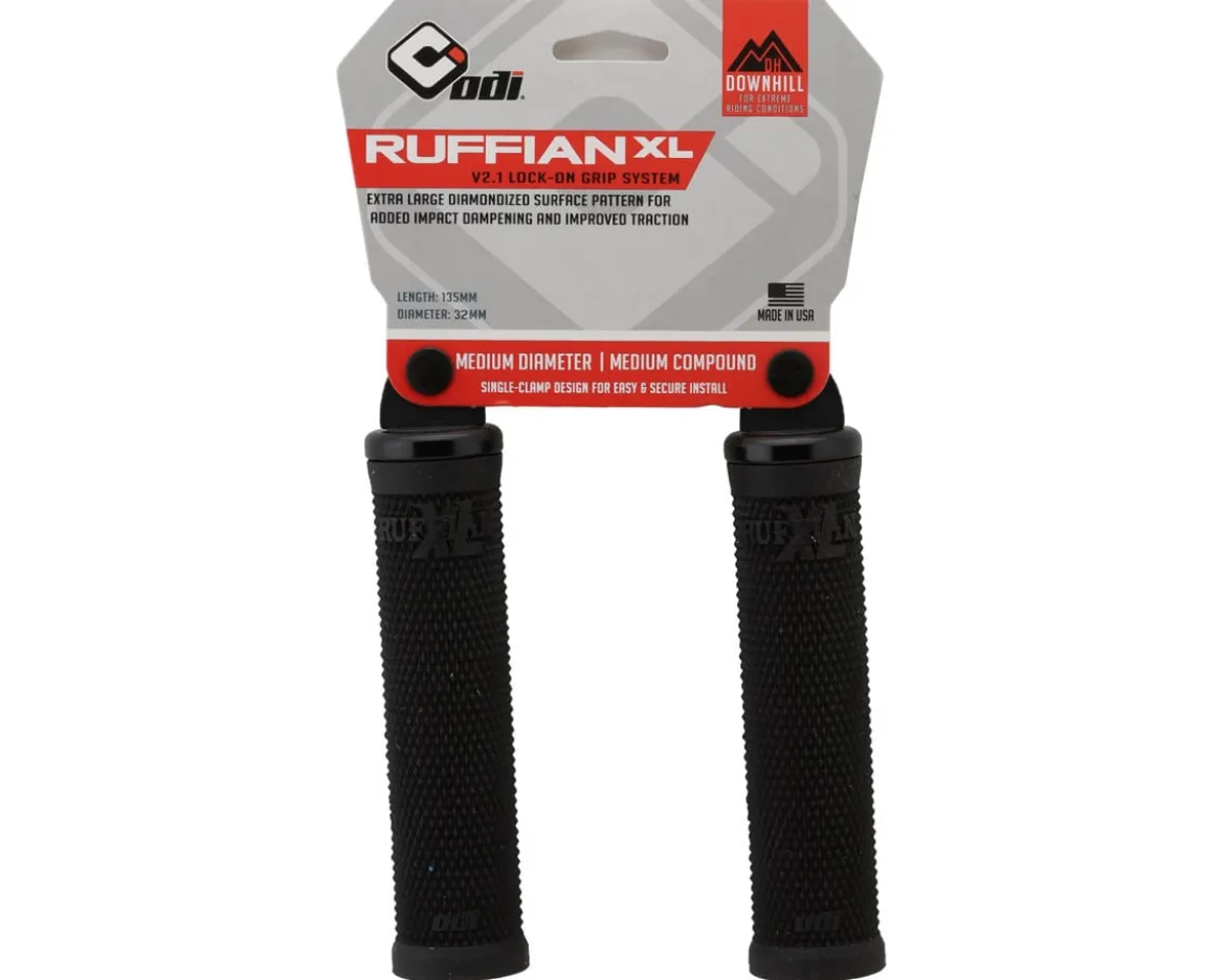 ODI Ruffian XL V2.1 Lock-On Grips (Black) (135mm)