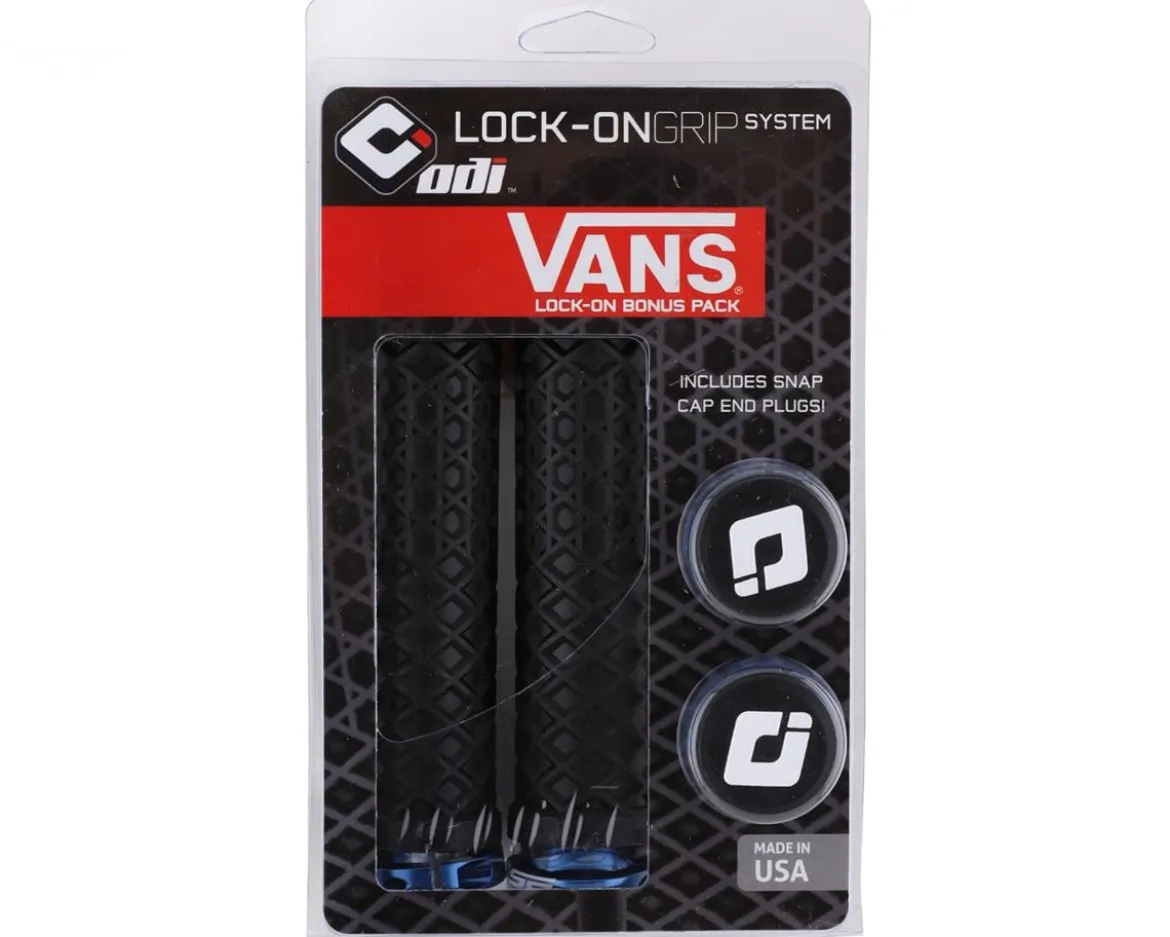 ODI Vans Flangless Lock-On Grips (Black/Blue) (Chase Team Edition)