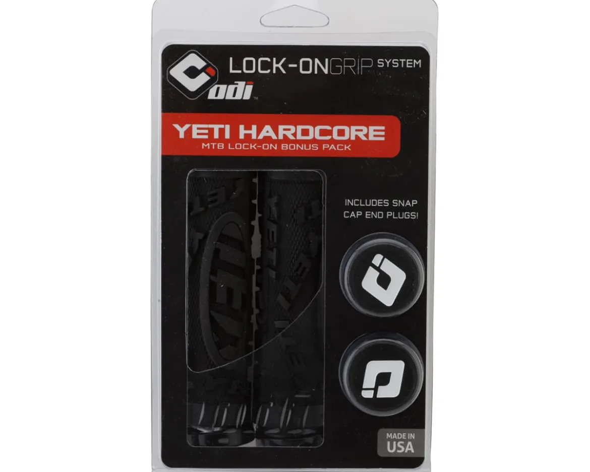 ODI Yeti Hard Core Lock-On Grips (Black) (120mm) (Bonus Pack)