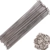 Odyssey HGS Racing 14/15g Spokes w/ Spoke Nipples (Silver) (Box of 40) (192mm)