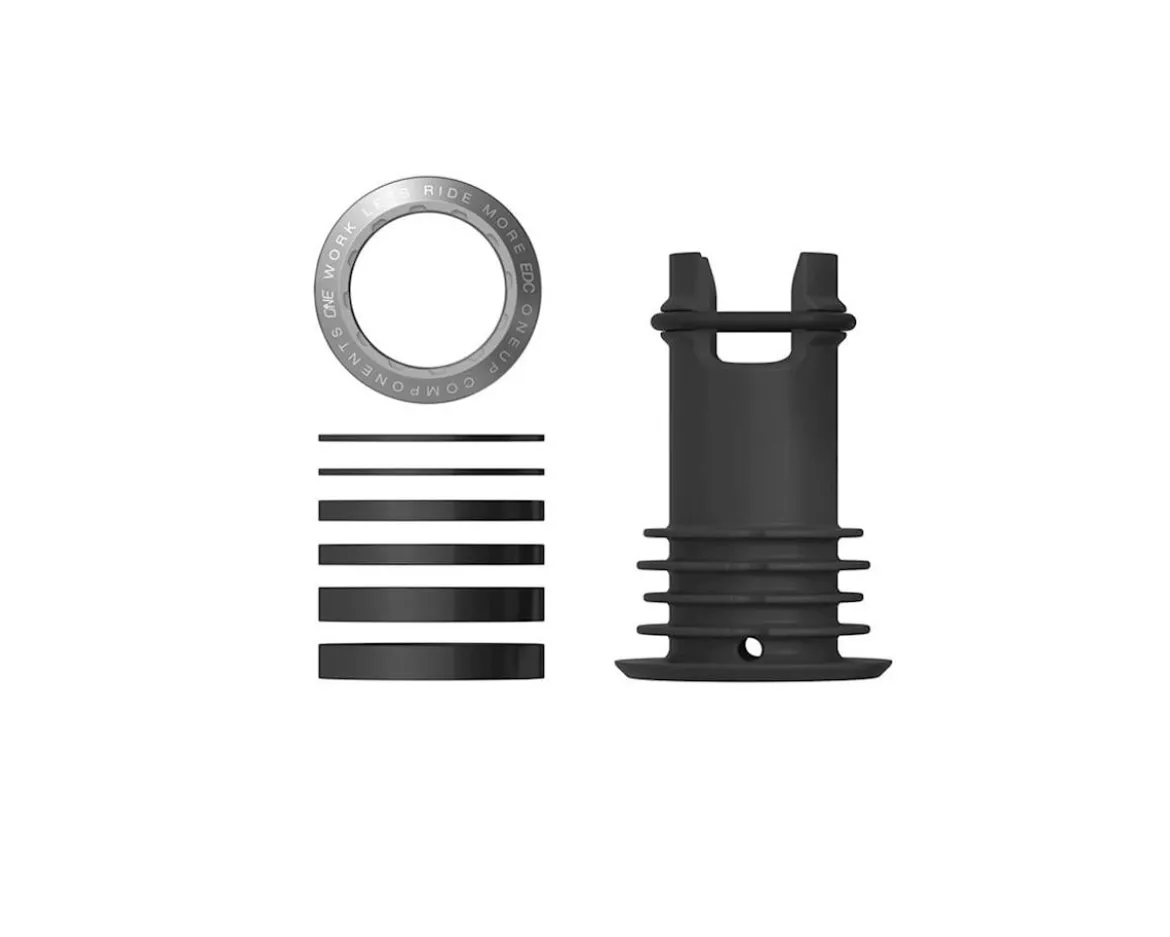 OneUp Components EDC Threaded Top Cap (Silver) (1 1/8") (Alloy) (Includes Headset Spacers)