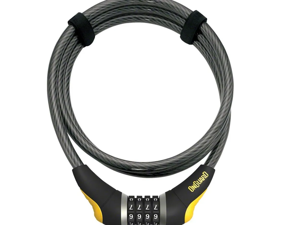 Onguard Akita Resettable Combo Cable Lock (Grey/Yellow) (6' x 12mm)