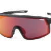 Optic Nerve Fixie Max Sunglasses (Matte Black/Aluminum) (Brown/Red Mirror Lens)