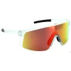 Optic Nerve Gravel Cat Sunglasses (Matte Crystal Frost) (Polarized Smoke Lens/Red Mirror)