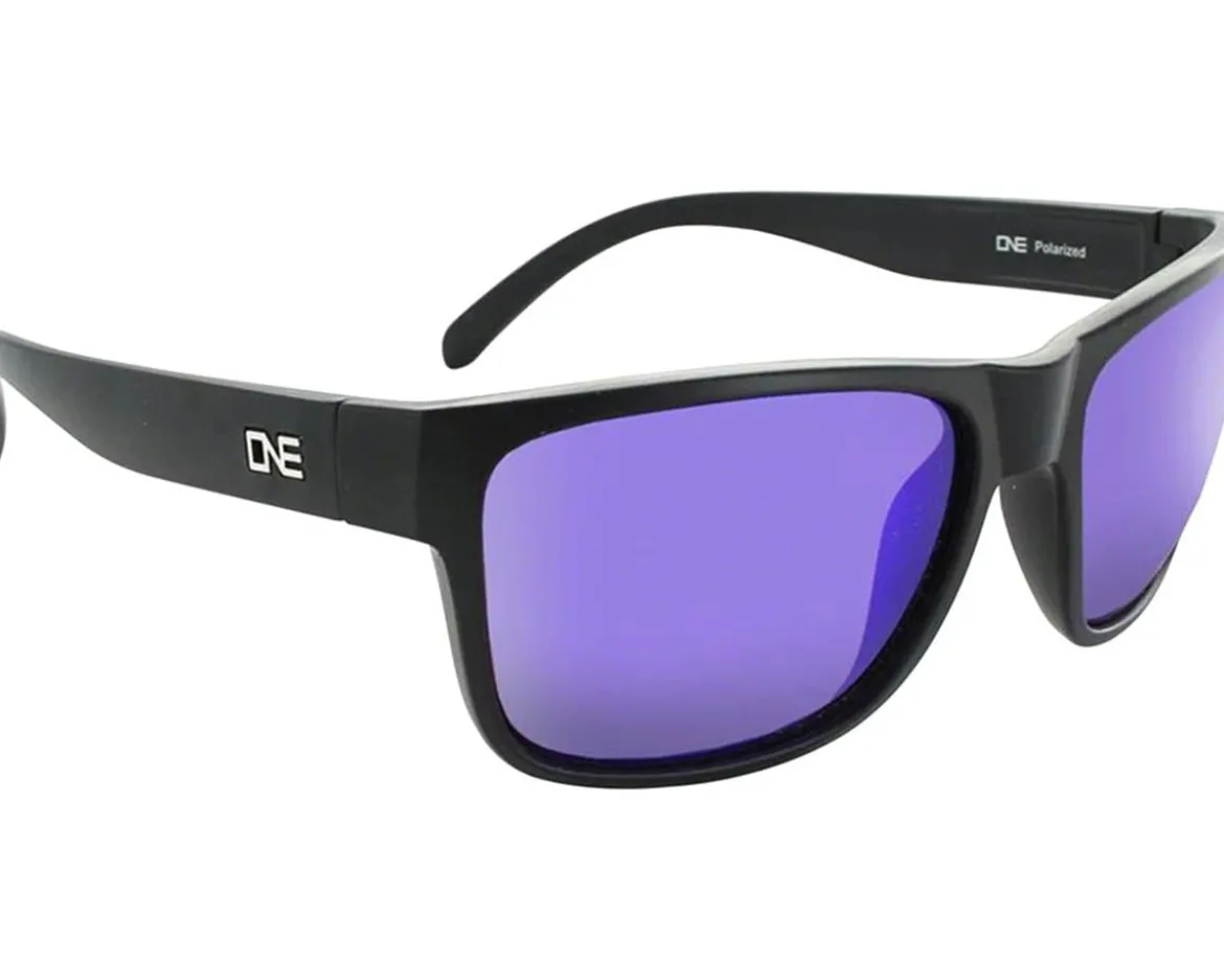 Optic Nerve ONE Kingfish Sunglasses (Matte Black) (Brown/Blue Mirror Lens)