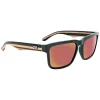 Optic Nerve ONE Mashup Sunglasses (Black Wood Temple/Polarized Gray w/Red Mirror)