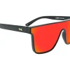 Optic Nerve ONE Mojo Filter Sunglasses (Matte Black/Polarized Smoke w/Red Mirror)