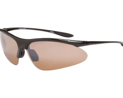 Optic Nerve Tightrope Sunglasses (Black) (Brown Silver Flash Lens) (Polarized)