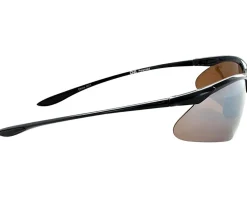 Optic Nerve Tightrope Sunglasses (Black) (Brown Silver Flash Lens) (Polarized)