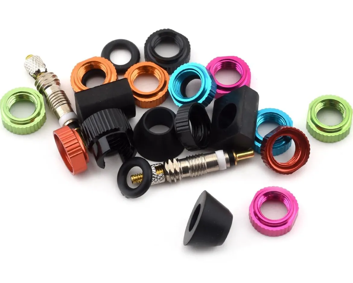 Orange Seal VersaValve Tubeless Valve Kit (Black/Multi-Color) (Pair) (32mm)
