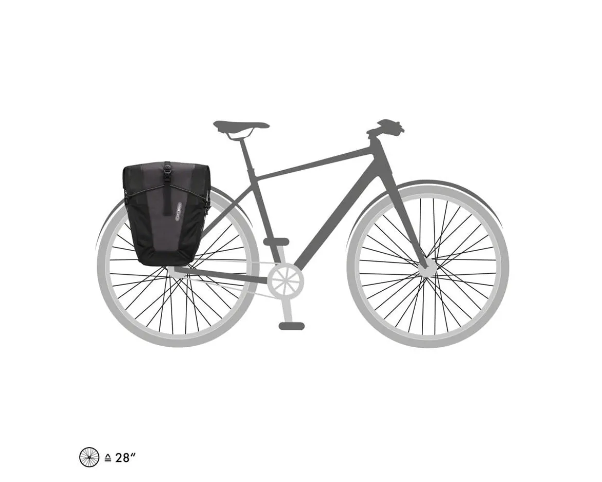 Ortlieb Back-Roller XL Plus Panniers (Granite/Black) (78L) (Pair)