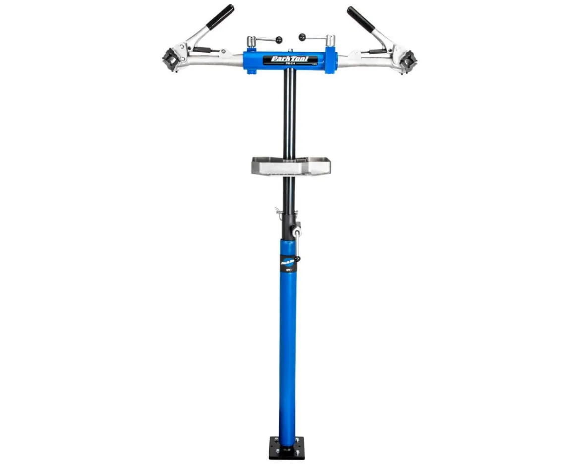 Park Tool PRS-2.4-1 Professional Double Arm Repair Stand (Blue/Silver) (w/100-3C Adjustable Clamps)