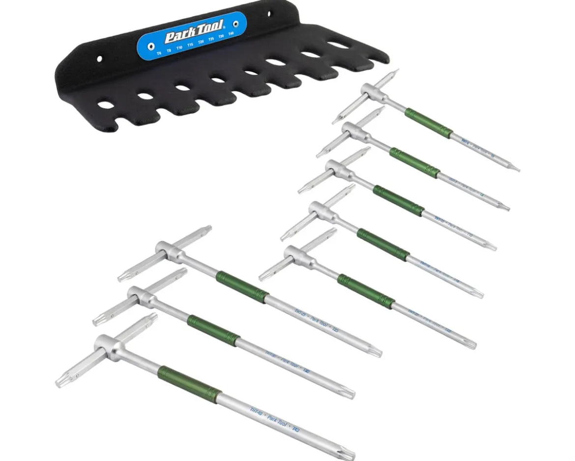 Park Tool Sliding T-Handle Torx Wrenches (Silver/Green) (Complete Set)