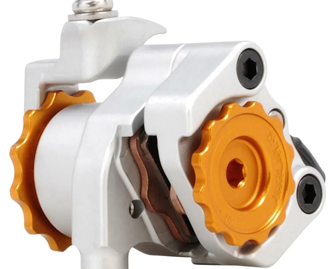 Paul Components Klamper Disc Brake Caliper (Silver/Orange) (Mechanical) (Front or Rear) (Short Pull) (Flat Mount)