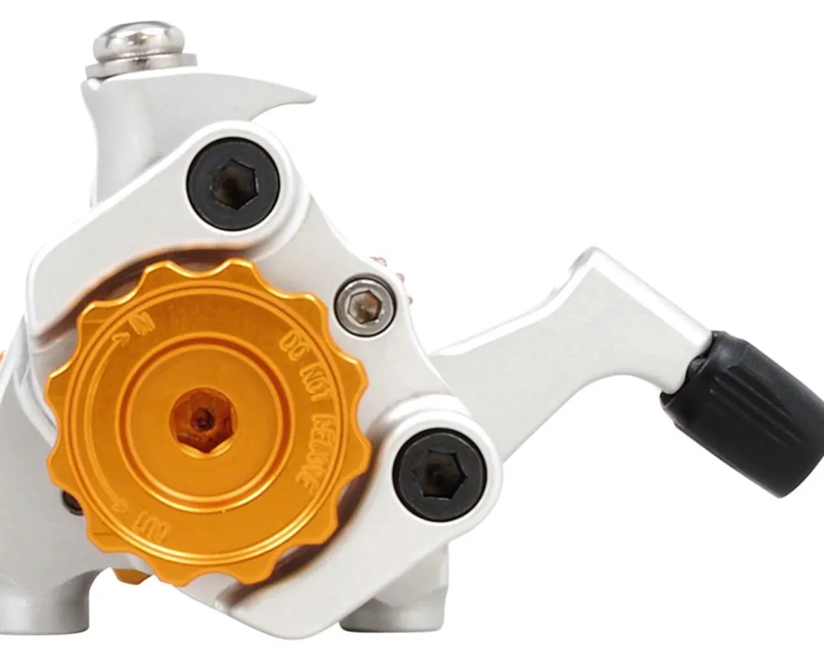 Paul Components Klamper Disc Brake Caliper (Silver/Orange) (Mechanical) (Front or Rear) (Short Pull) (Flat Mount)