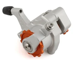Paul Components Klamper Disc Brake Caliper (Silver/Orange) (Mechanical) (Front or Rear) (Short Pull) (Flat Mount)