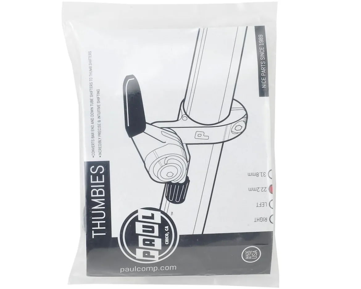 Paul Components Shimano Mountain Thumbies (Black) (7/8" Clamp) (Pair)