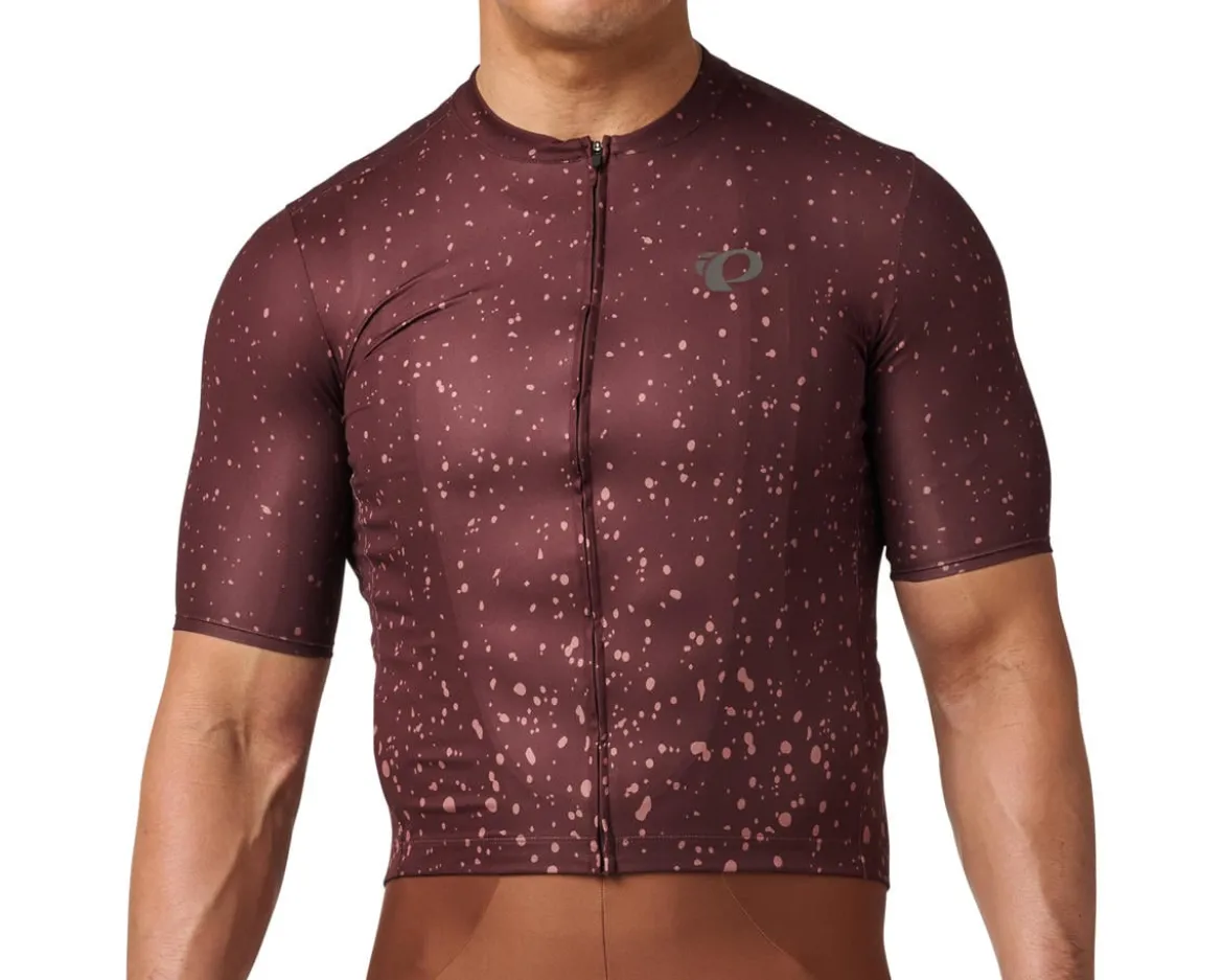 Pearl iZUMi Attack Short Sleeve Jersey (Bitter Chocolate Splatera) (L)