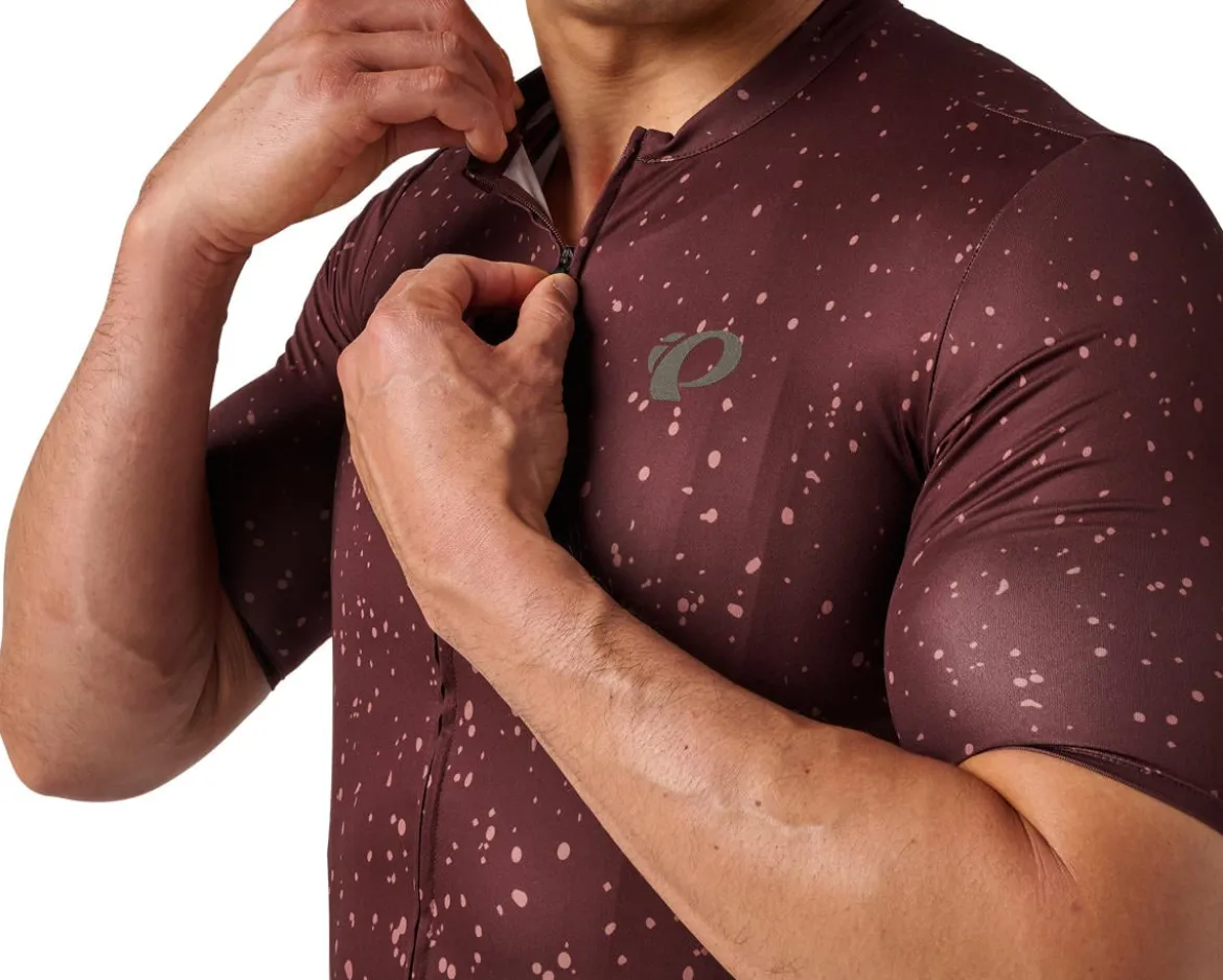 Pearl iZUMi Attack Short Sleeve Jersey (Bitter Chocolate Splatera) (L)