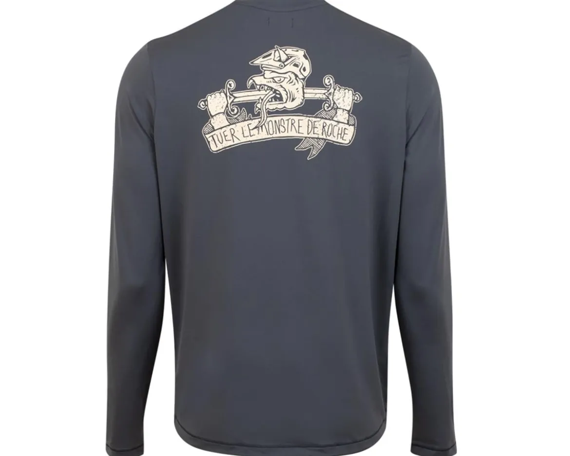 Pearl iZUMi Men's Midland Graphic Long Sleeve Tee (Dark Ink Slay) (S)