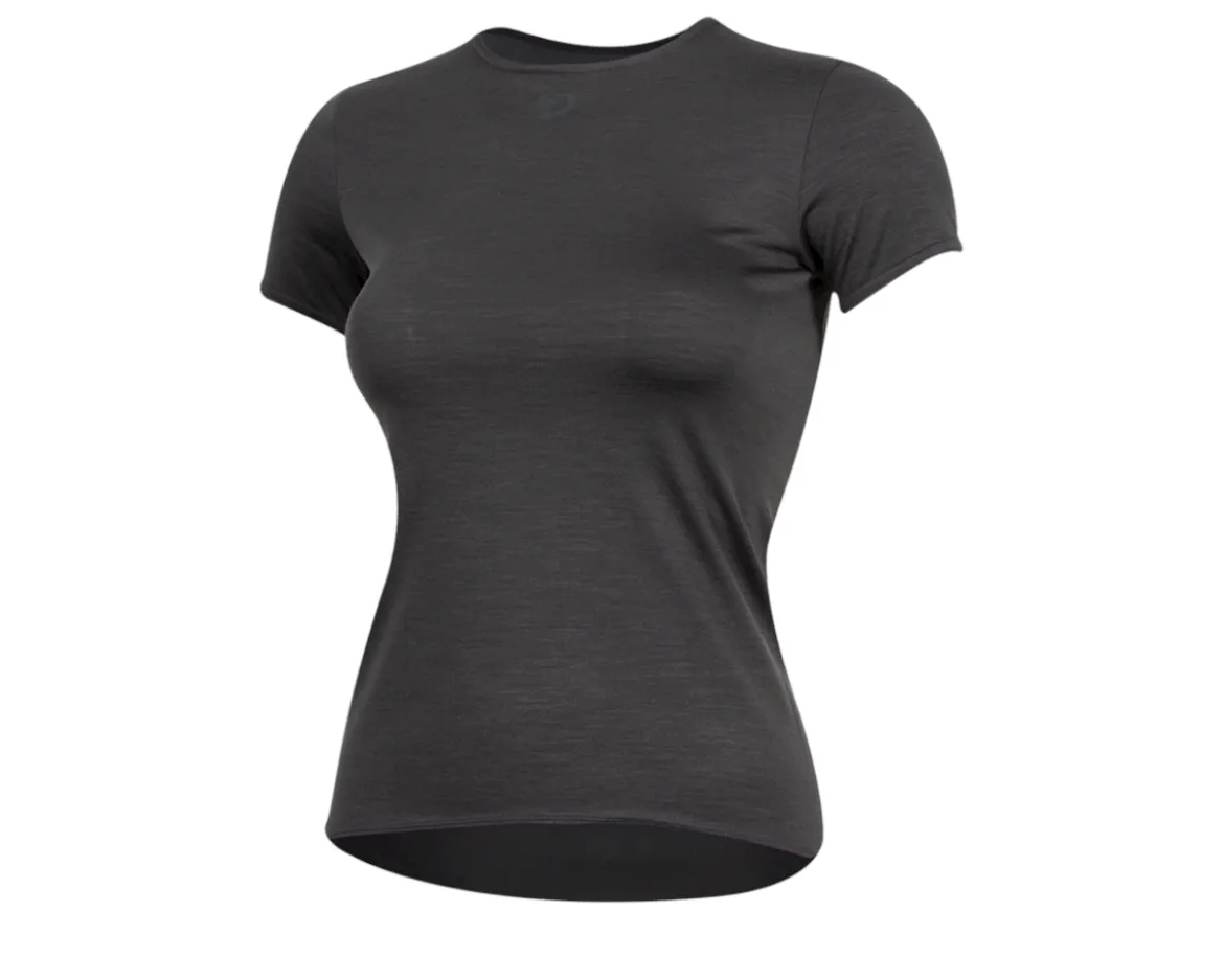 Pearl iZUMi Women’s Merino Short Sleeve Base Layer (Phantom) (S)