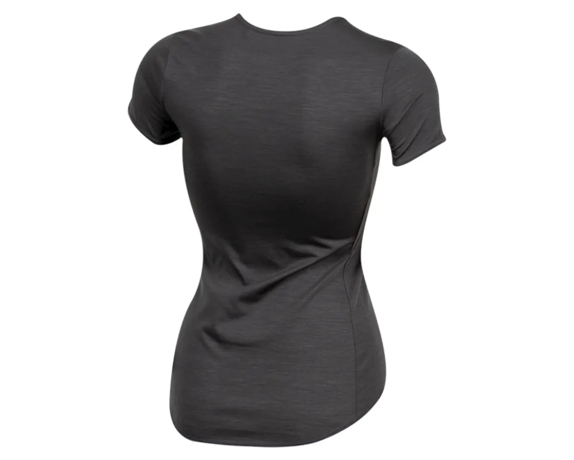 Pearl iZUMi Women’s Merino Short Sleeve Base Layer (Phantom) (S)