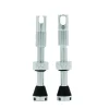Peaty's Alloy Presta Valve Stems (Silver) (42mm) (Pair)