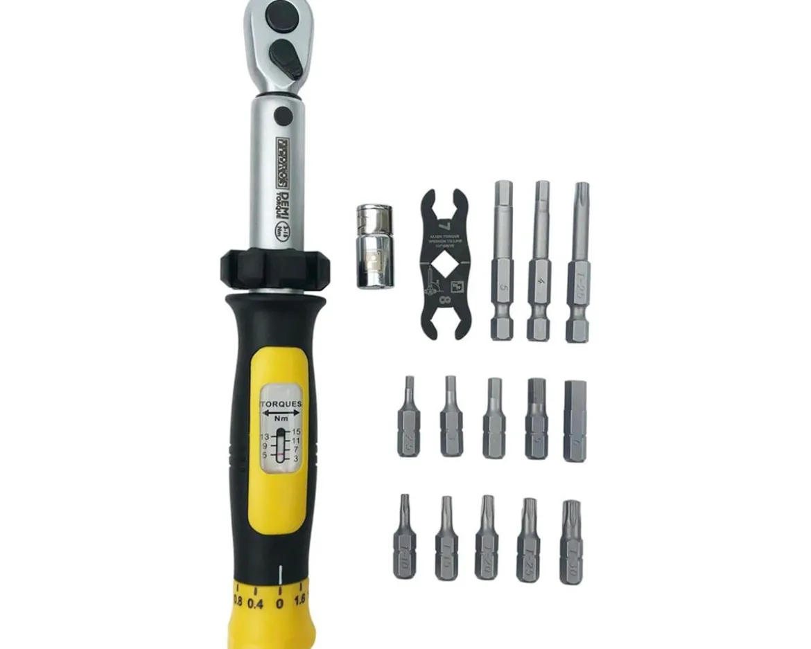 Pedro's Demi Torque Wrench II (w/Bits) (3-15Nm) (1/4'' Driver)