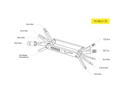 Pedro's Rx Micro-10 Multi Tool (10-Function)