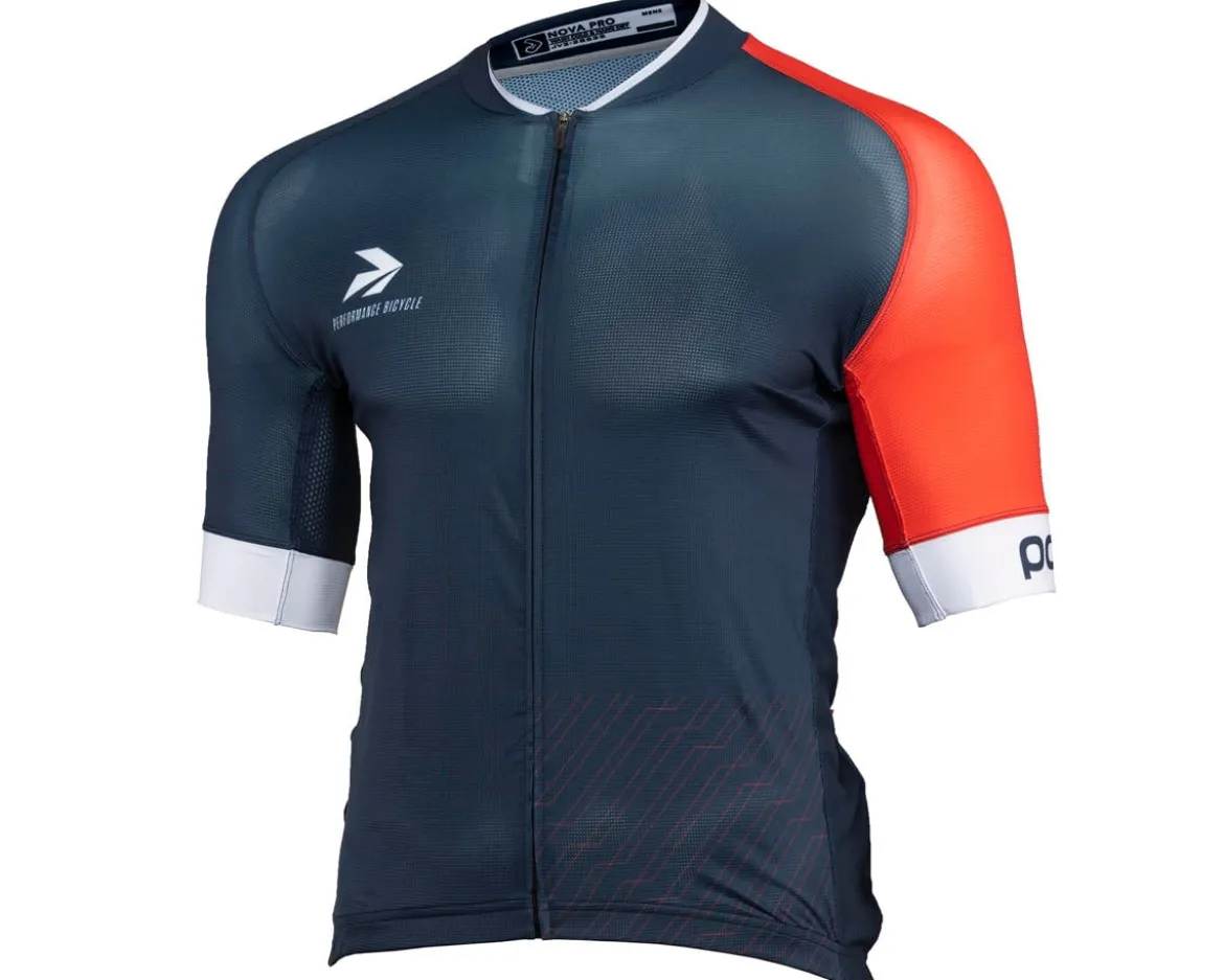 Performance Men's Nova Pro Cycling Jersey (Blue/Red) (Slim) (S)