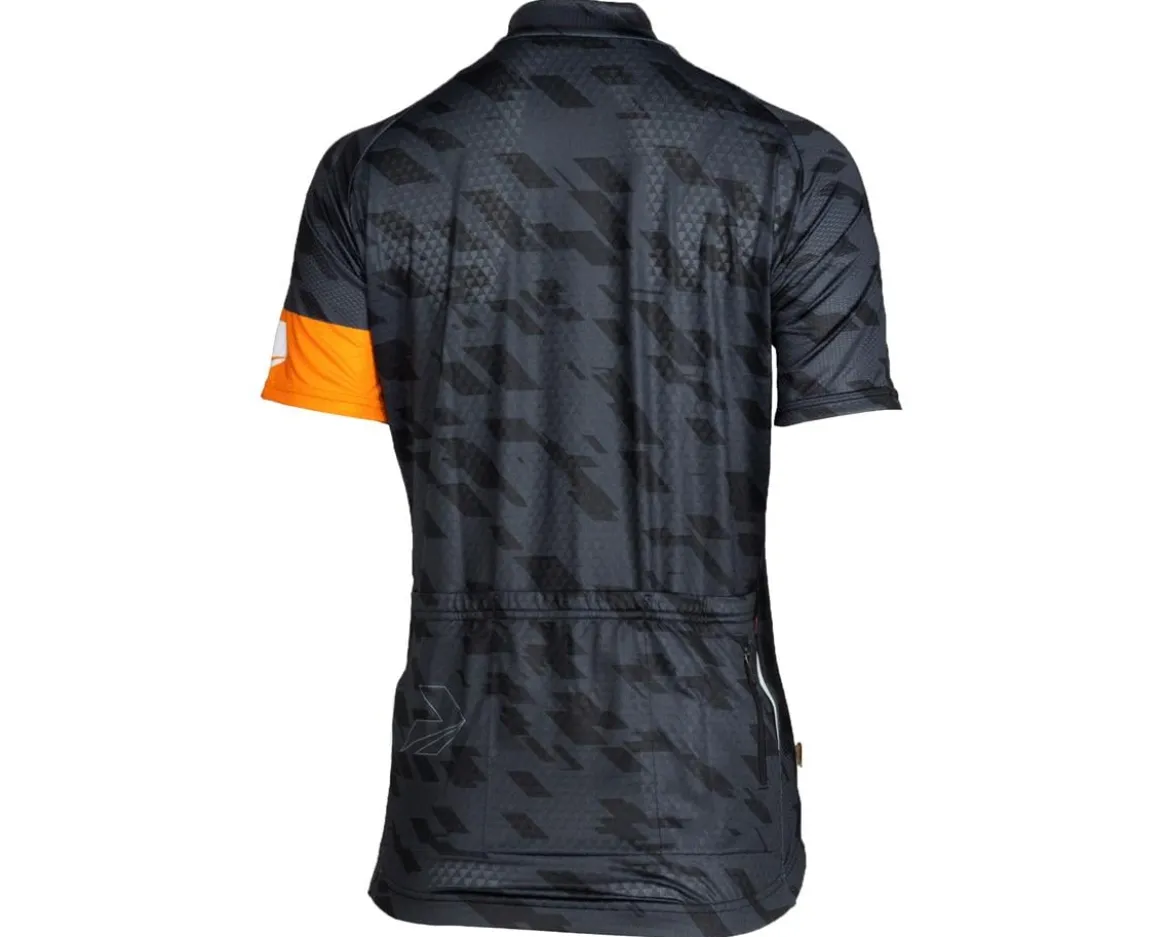 Performance Women's Fondo Cycling Jersey (Grey/Black/Orange) (Relaxed Fit) (S)