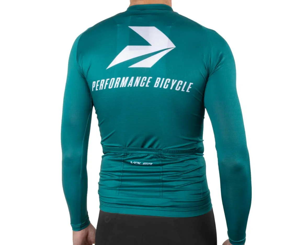 Performance x Voler Air Long Sleeve Jersey (Blue Green) (XS)