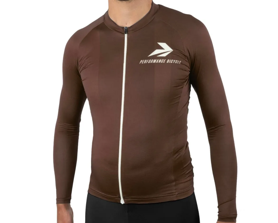 Performance x Voler Air Long Sleeve Jersey (Brown) (XS)