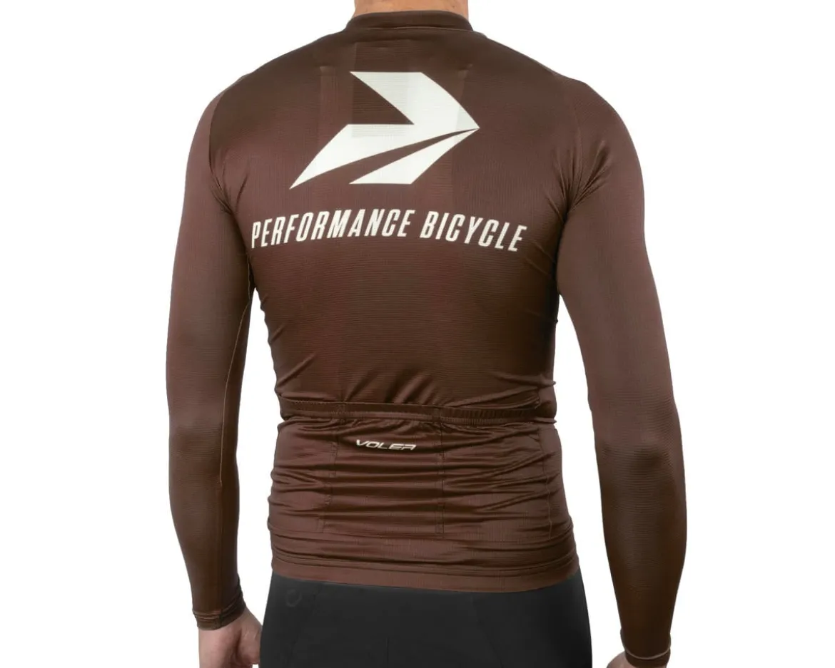 Performance x Voler Air Long Sleeve Jersey (Brown) (XS)