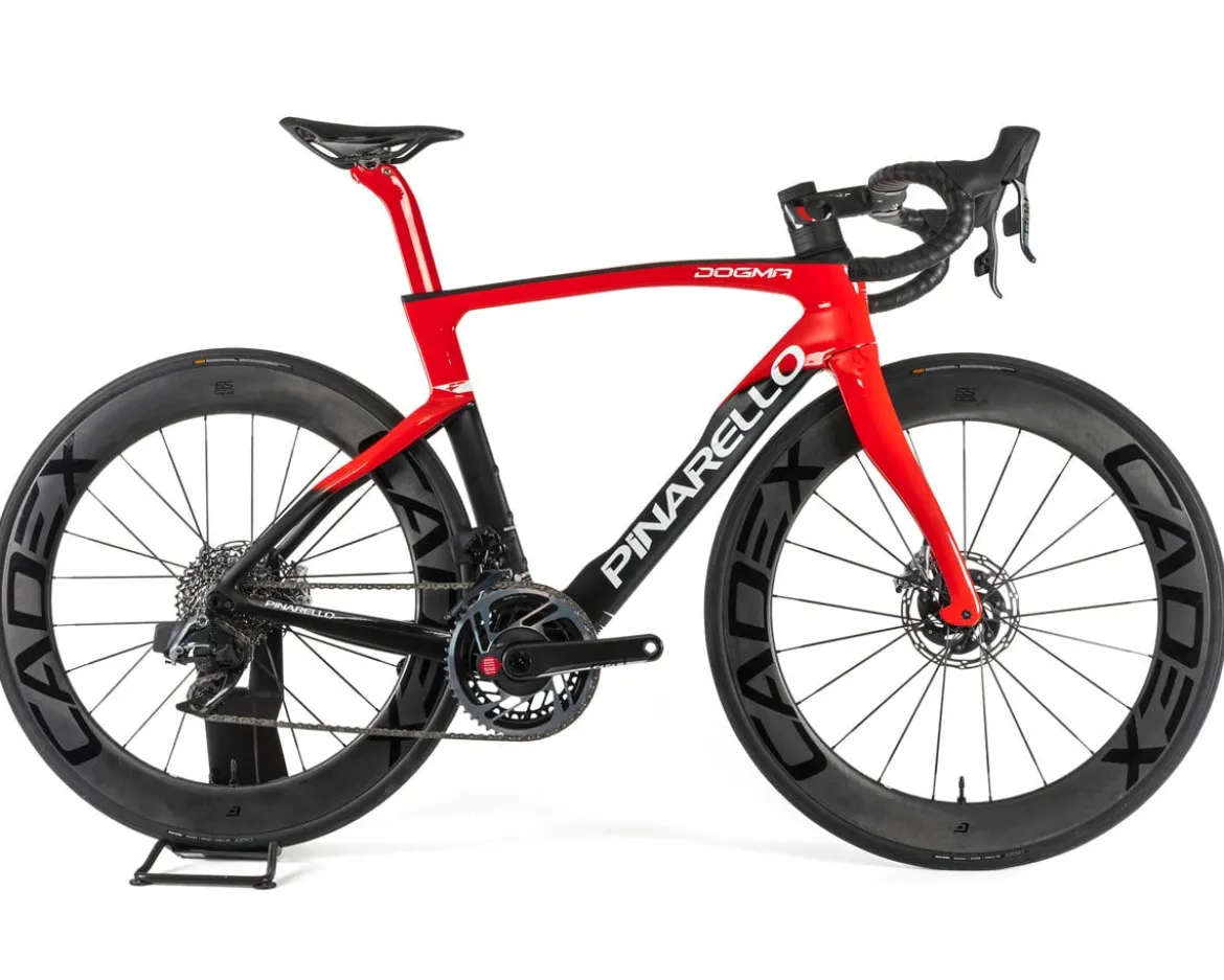 Pinarello Dogma F Disc Cadex/SRAM Red AXS Road Bike (Summit Red) (54cm)
