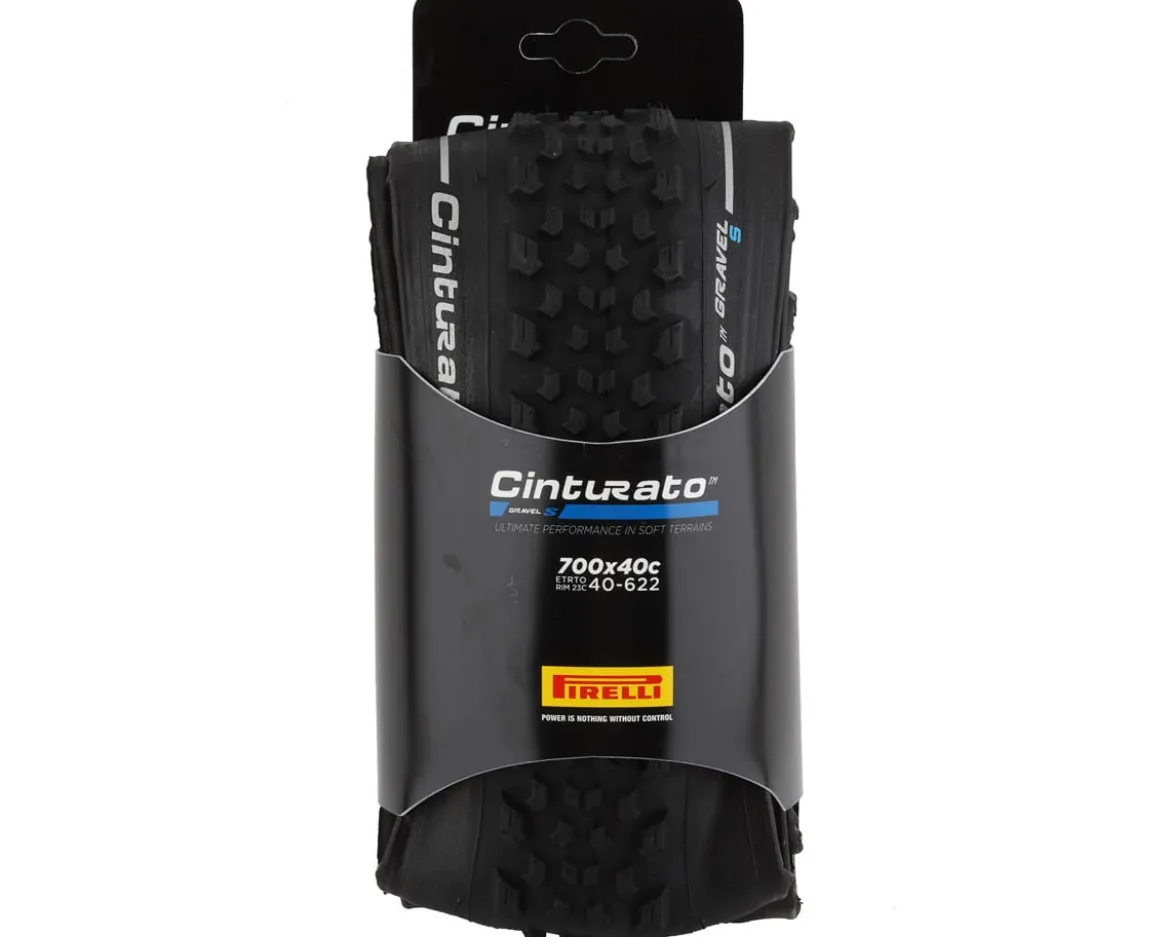 Pirelli Cinturato Gravel S Tubeless Tire (Black) (700c) (40mm) (SpeedGrip/TechWALL)