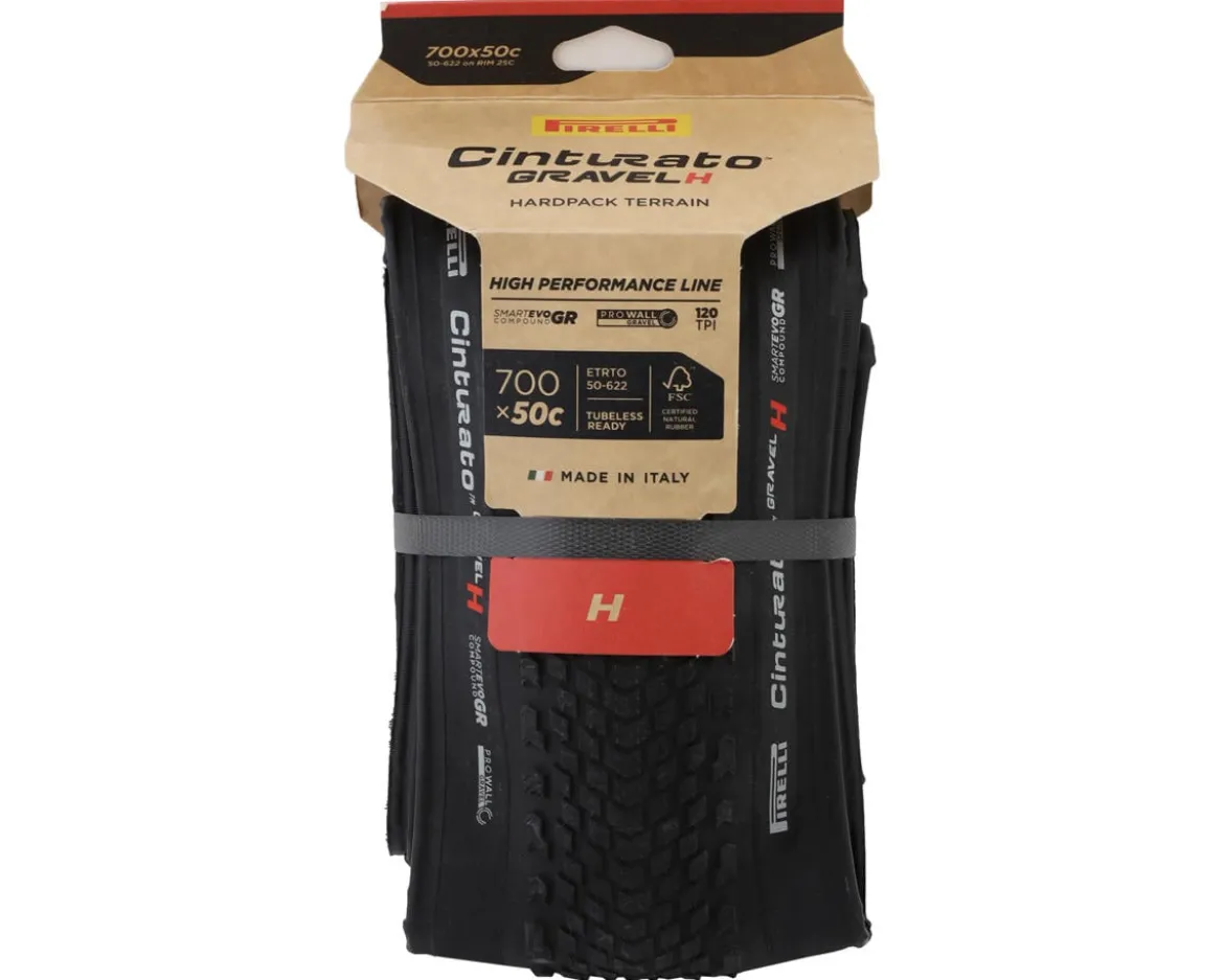 Pirelli Cinturato Gravel H Tubeless Tire (High-Performance Line) (Black) (700c) (50mm) (SmartEVO GR/ProWALL)