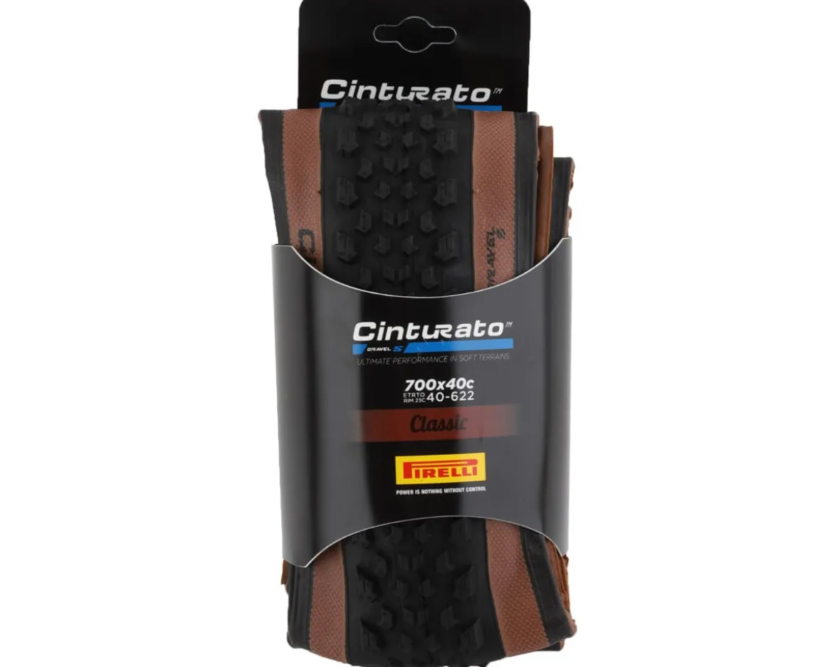 Pirelli Cinturato Gravel S Tubeless Tire (Tan Wall) (700c) (40mm) (SpeedGrip/TechWALL)