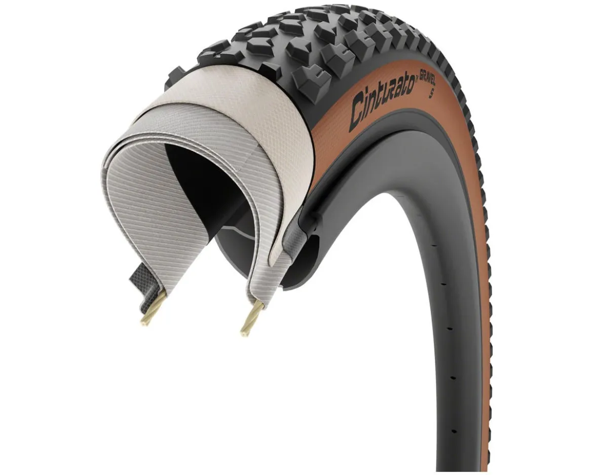 Pirelli Cinturato Gravel S Tubeless Tire (Tan Wall) (700c) (40mm) (SpeedGrip/TechWALL)