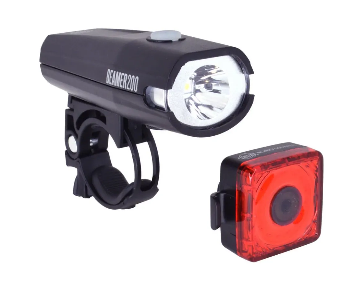 Planet Bike Beamer200/BlinkySquared Headlight/Tail Light Set