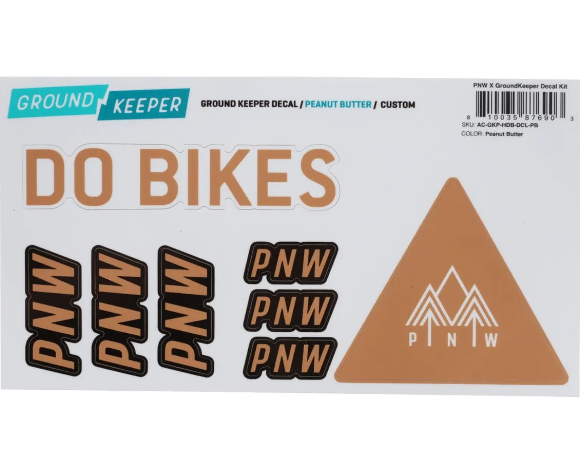 PNW Components X Ground Keeper Custom Handlebar Decal Kit (Peanut Butter) (For Loam and Range Gen 4)