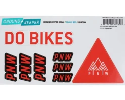 PNW Components X Ground Keeper Custom Handlebar Decal Kit (Really Red) (For Loam and Range Gen 4)