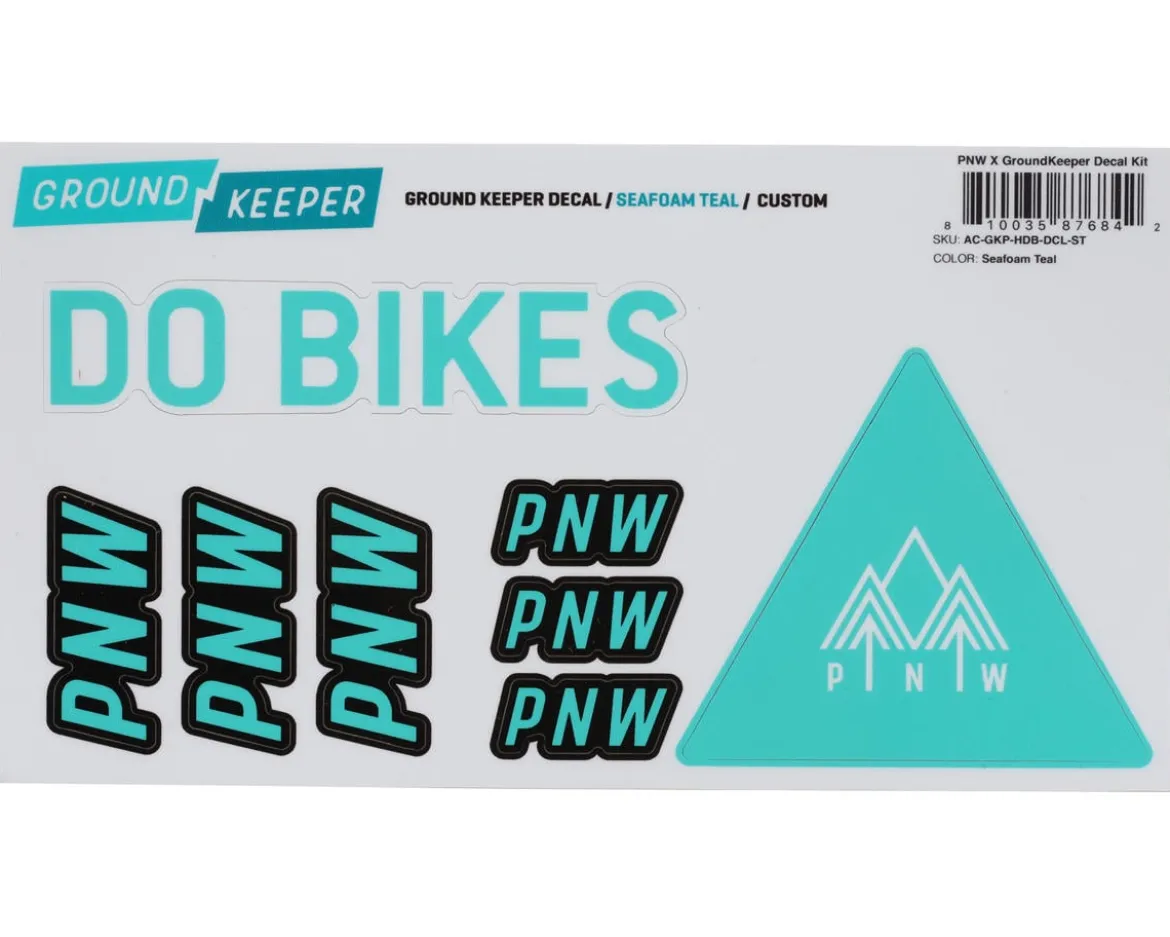 PNW Components X Ground Keeper Custom Handlebar Decal Kit (Seafoam Teal) (For Loam and Range Gen 4)