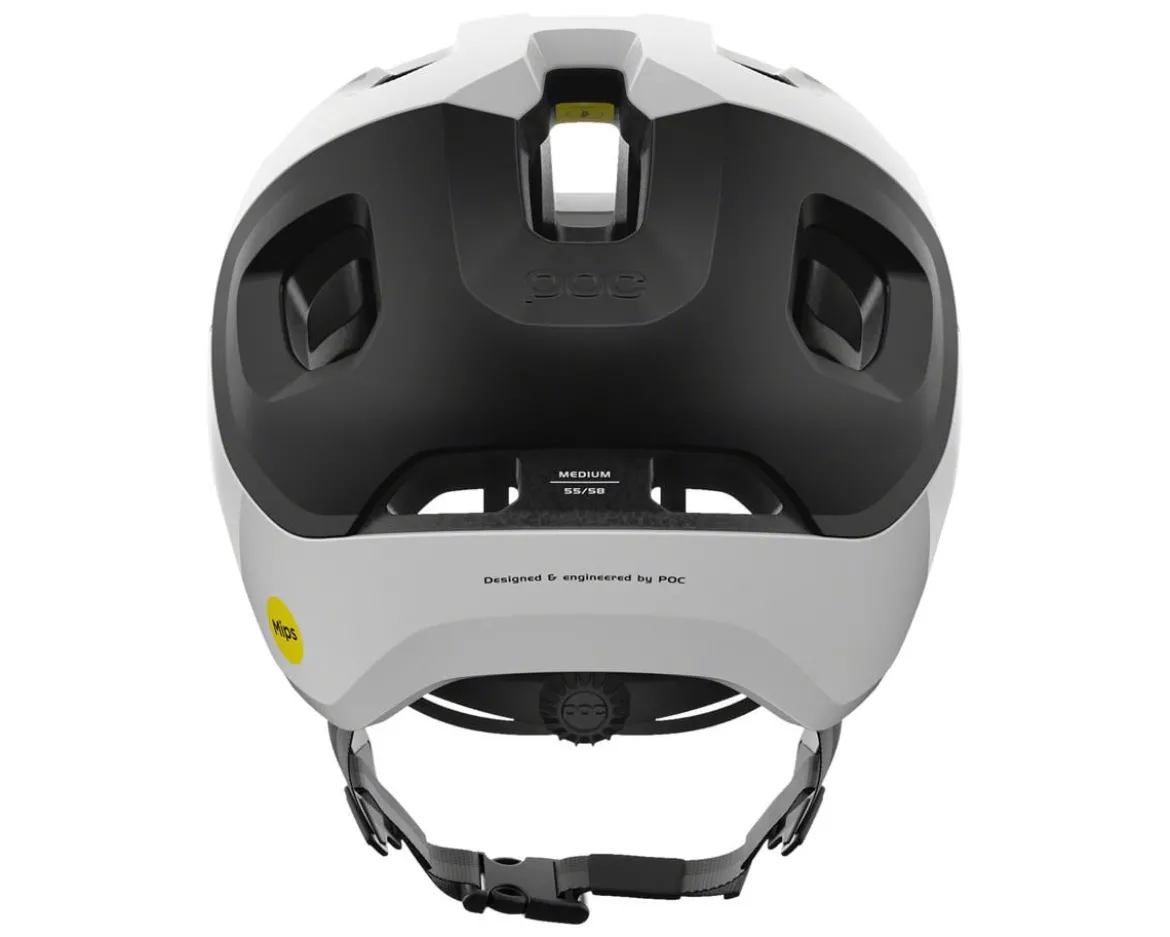 POC Axion Race MIPS Helmet (White/Matte Black) (L)
