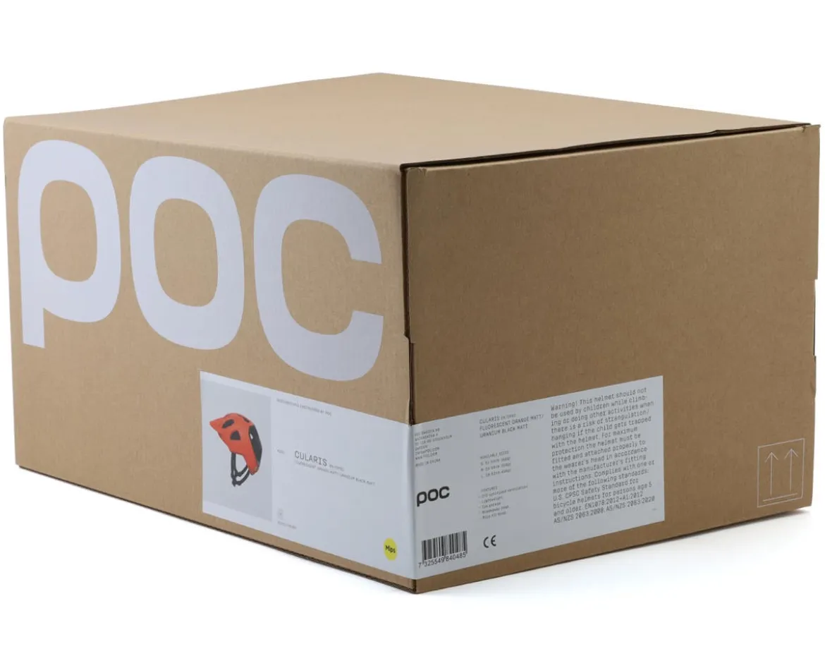 POC Cularis MIPS Helmet (Fluorescent Orange Matte/Uranium Black Matte) (S)