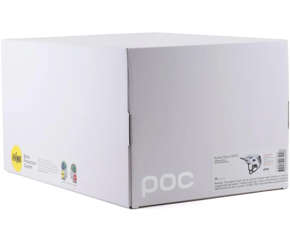 POC Kortal Race MIPS Helmet (Hydrogen White/Uranium Matte Black) (M/L)