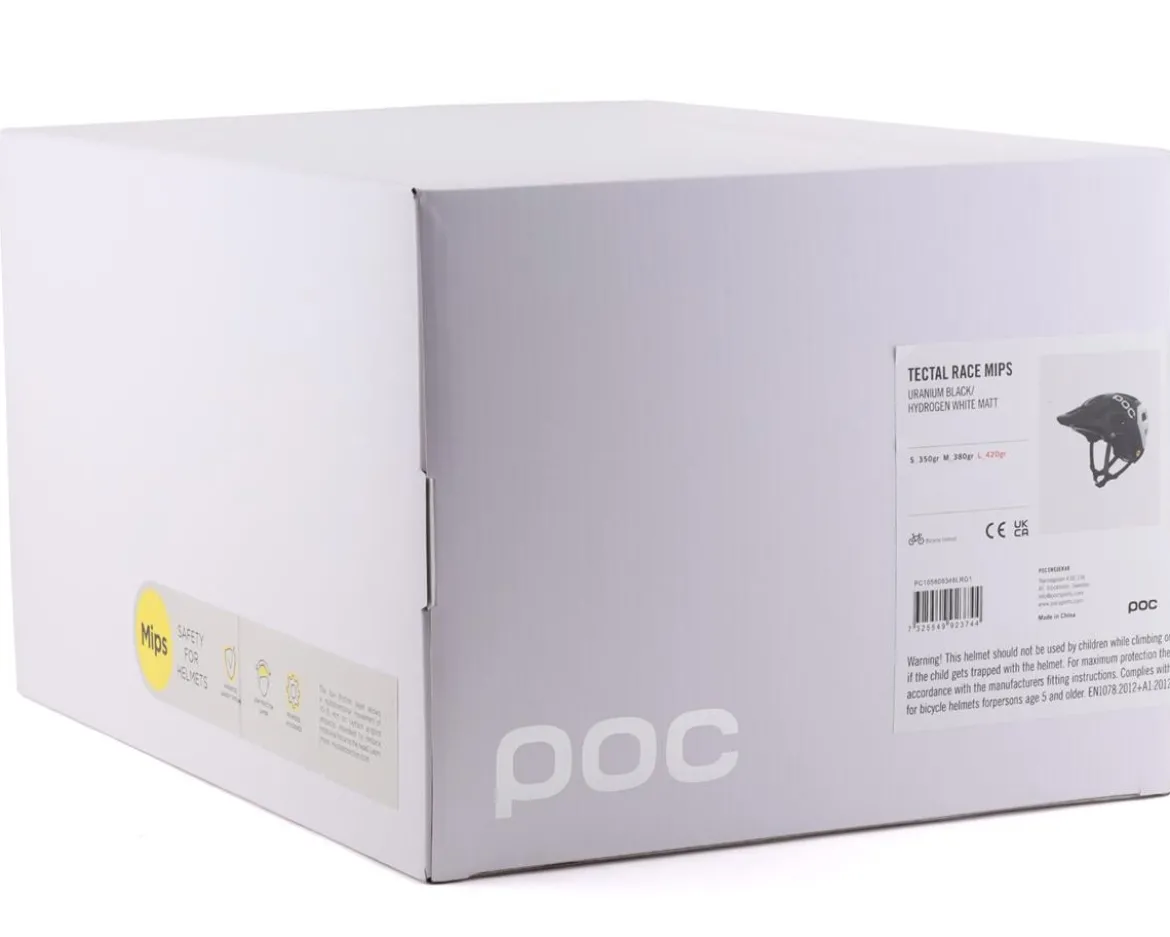 POC Tectal Race MIPS Helmet (Uranium Black/Hydrogen White Matte) (M)