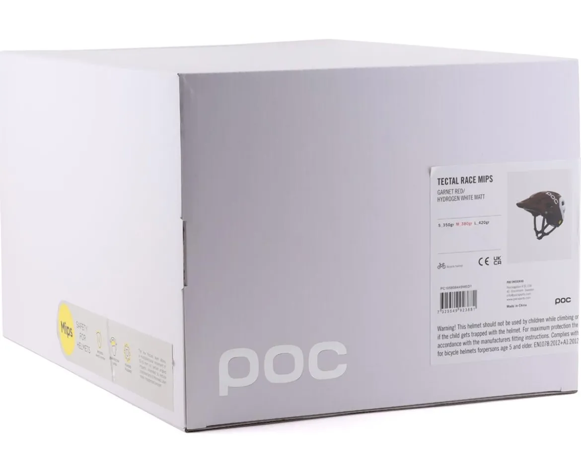 POC Tectal Race MIPS Helmet (Garnet Red/Hydrogen White Matte) (M)