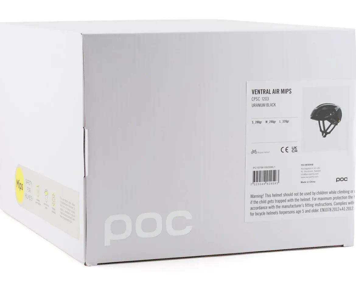 POC Ventral Air MIPS Helmet (Uranium Black) (S)